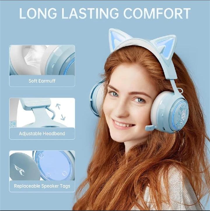 STN-28 Cat Ear Wireless Headphones - Cute & Powerful Audio Accessory