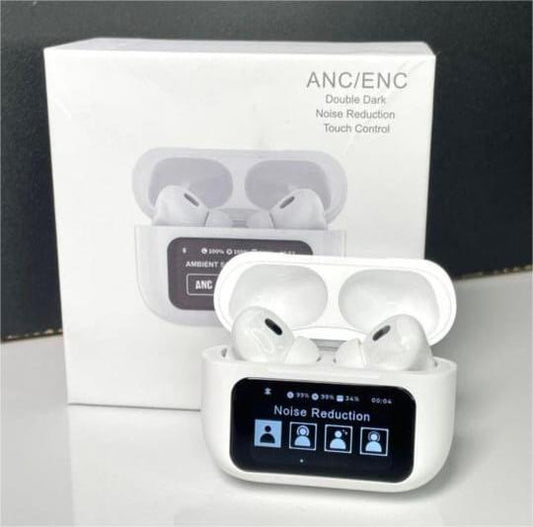 A9 Pro Wireless Bluetooth Earbuds with ANC & Smart Touch Screen