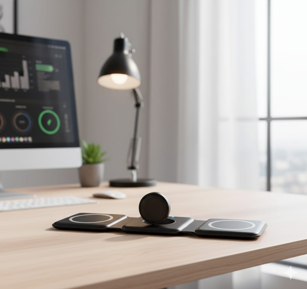 3-in-1 Magnetic Wireless Charger for Phone, Watch & Earbuds