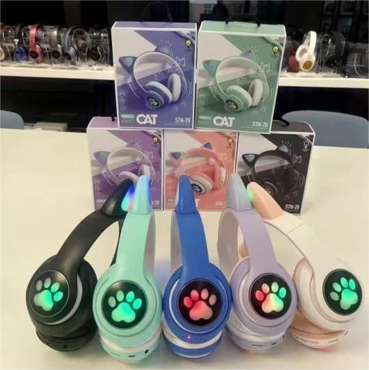 STN-28 Cat Ear Wireless Headphones - Cute & Powerful Audio Accessory