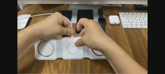 3-in-1 Magnetic Wireless Charger for Phone, Watch & Earbuds