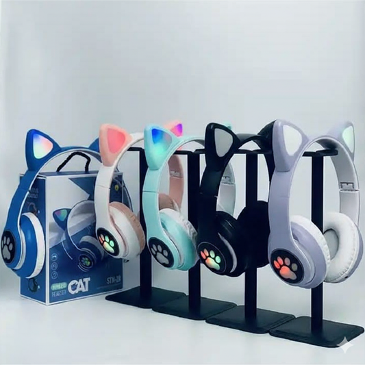 STN-28 Cat Ear Wireless Headphones - Cute & Powerful Audio Accessory